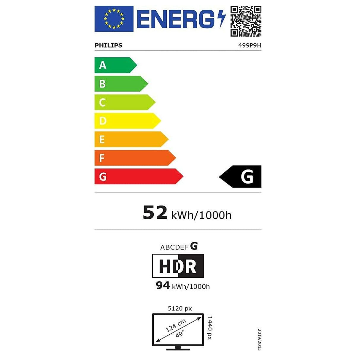 Monitor Philips 499P9H/00 49" HD LED 49" LED VA LCD Flimmerfrei 50 -