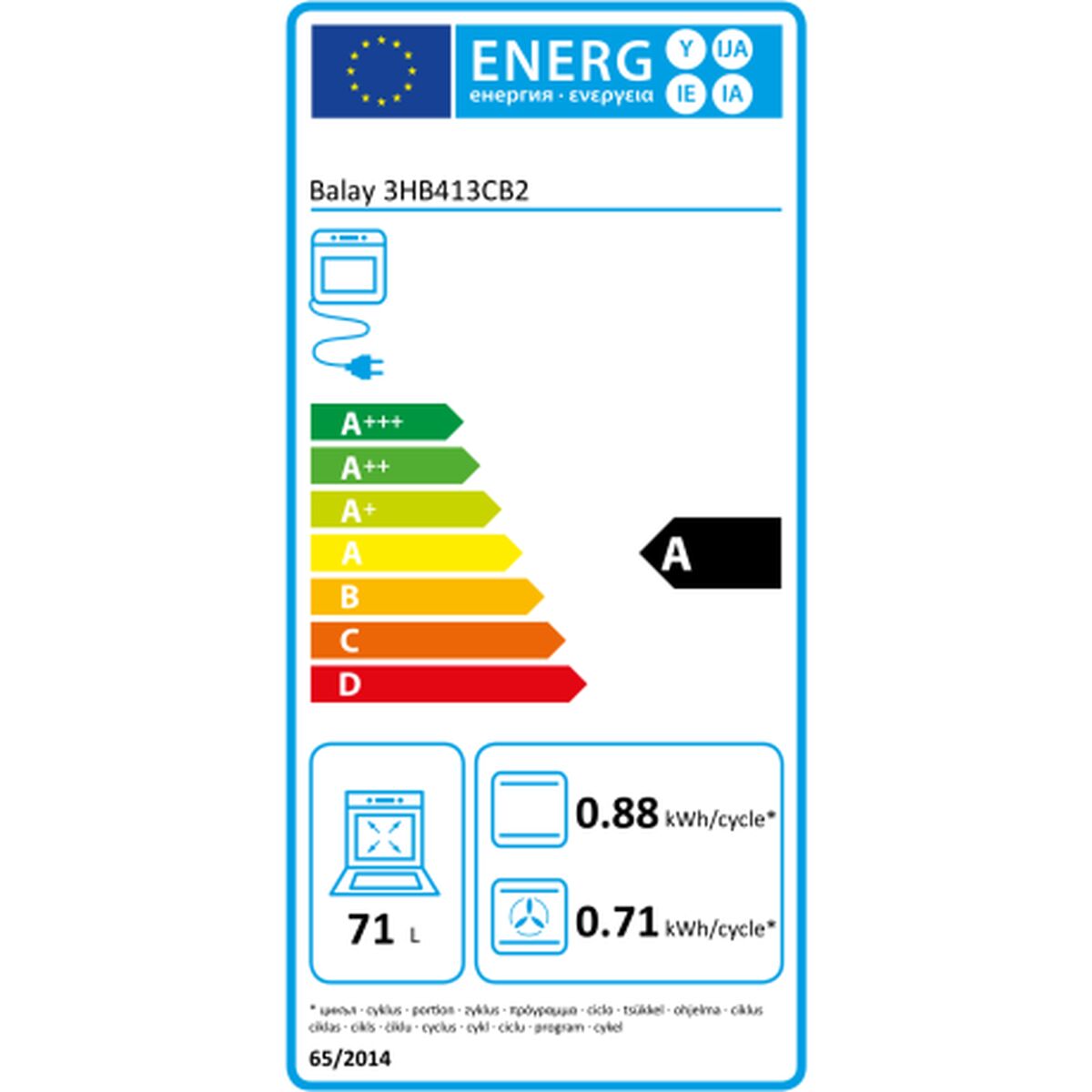 Balay 3HB413CB2 71 L konventioneller Backofen